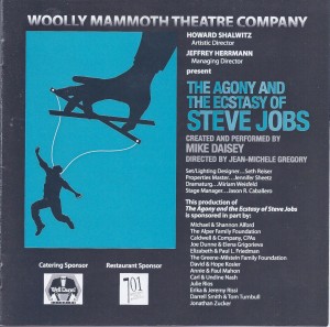 Woolly Mammoth Theatre Company Present The Agony And The Ecstasy of Steve Jobs